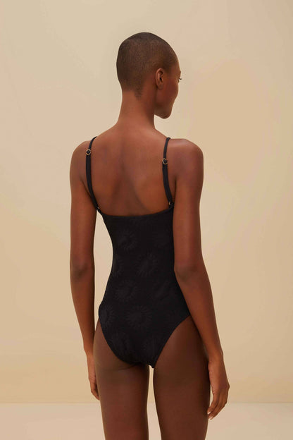 FARM Rio Black Sunny Moon One-Piece Swimsuit