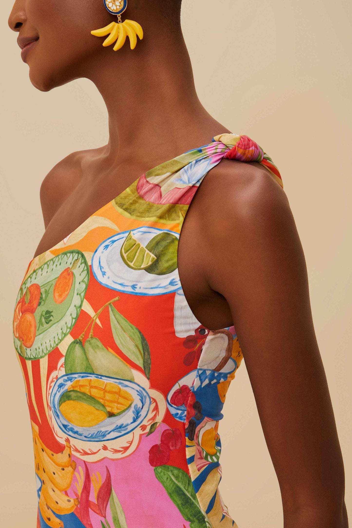 FARM Rio Multicolor Summer Picnic One-Piece Swimsuit