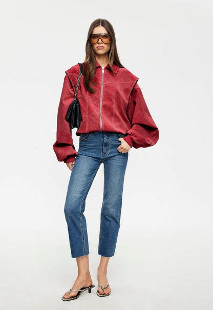 Lioness Fashion Store | VISTA BOMBER - CRIMSON