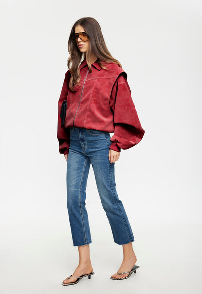 Lioness Fashion Store | VISTA BOMBER - CRIMSON