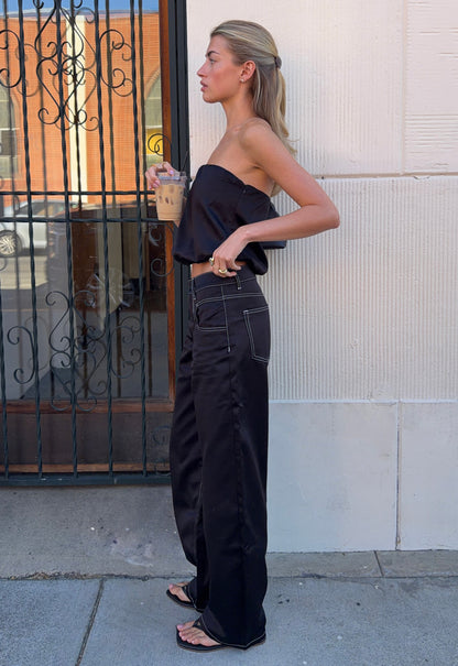 Lioness Fashion For Sale | Serenity Satin Pant - Noir