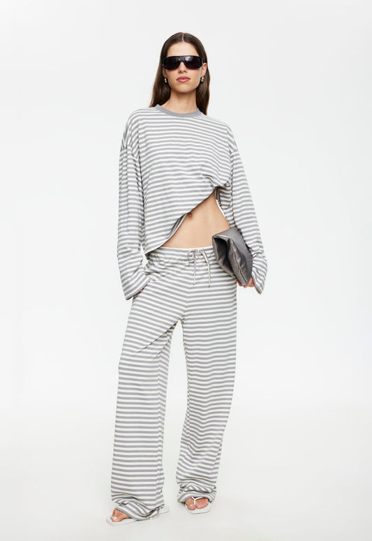 Lioness Fashion Store | Bloom Long Sleeve - Ash Stripe