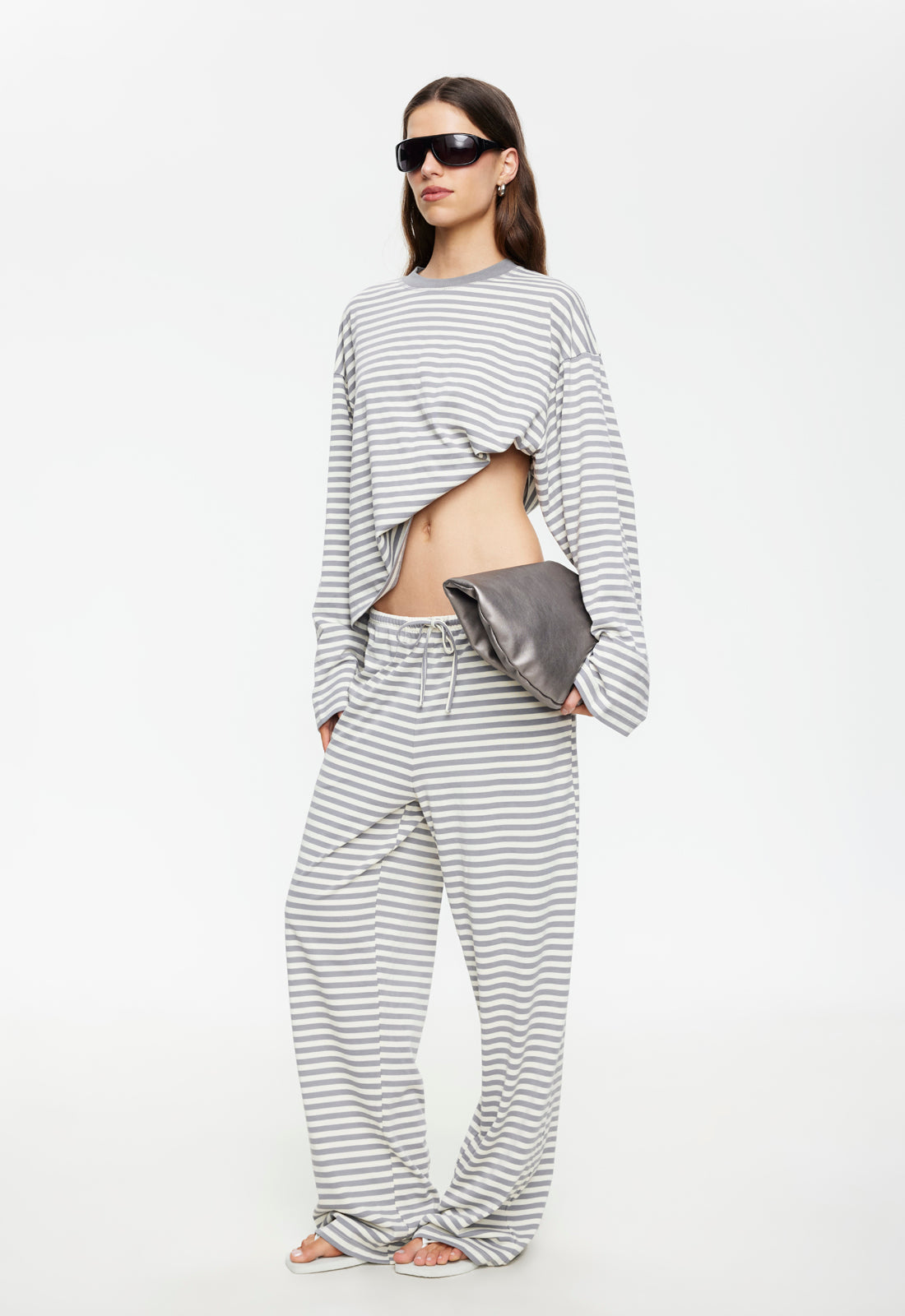 Lioness Fashion Store | Bloom Long Sleeve - Ash Stripe