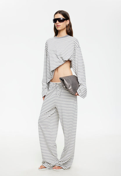 Lioness Fashion Store | Bloom Long Sleeve - Ash Stripe