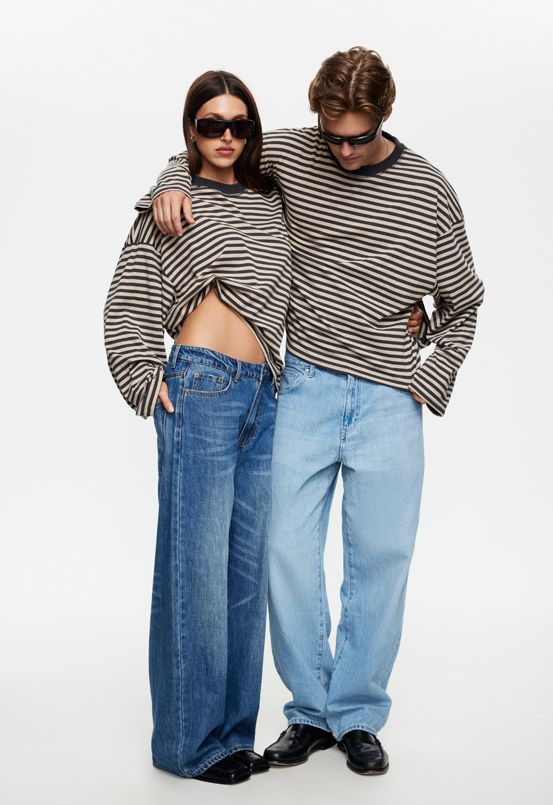 Lioness Fashion Online | Bloom Long Sleeve - Slate Stripe