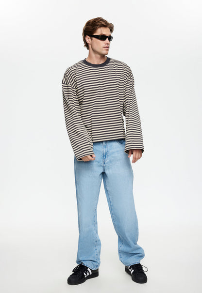 Lioness Fashion Online | Bloom Long Sleeve - Slate Stripe