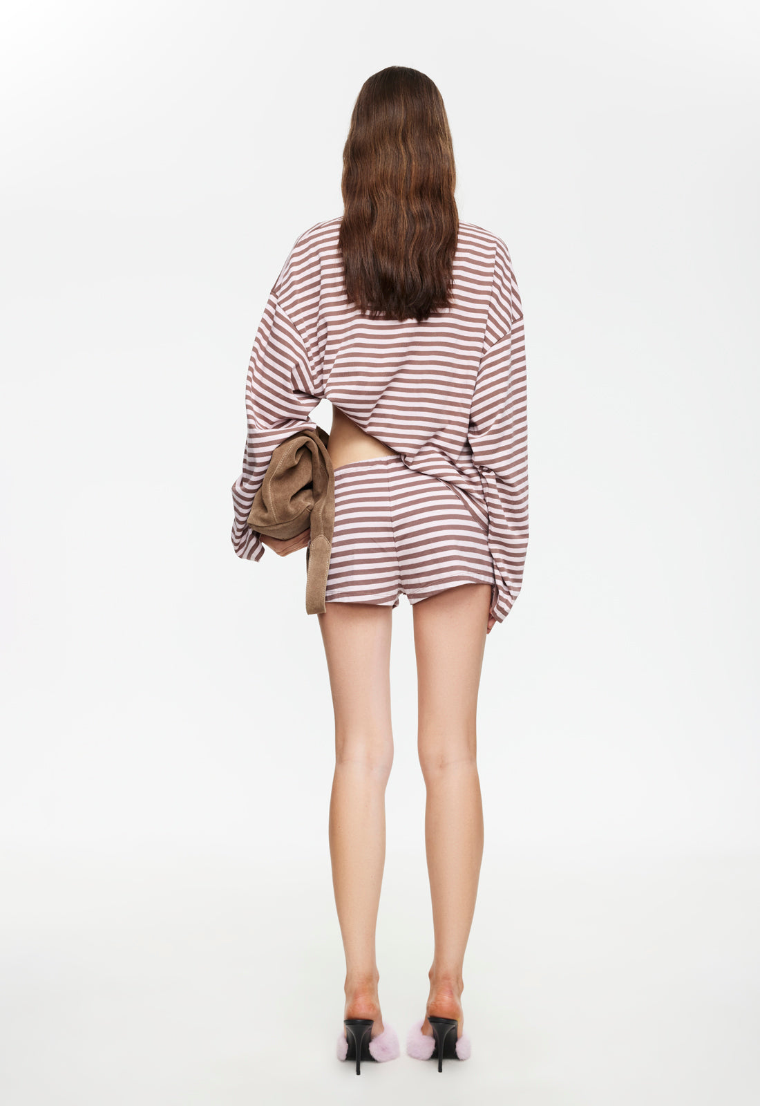 Lioness Fashion Outlet | BLOOM LONG SLEEVE - CHOCOLATE BLUSH STRIPE