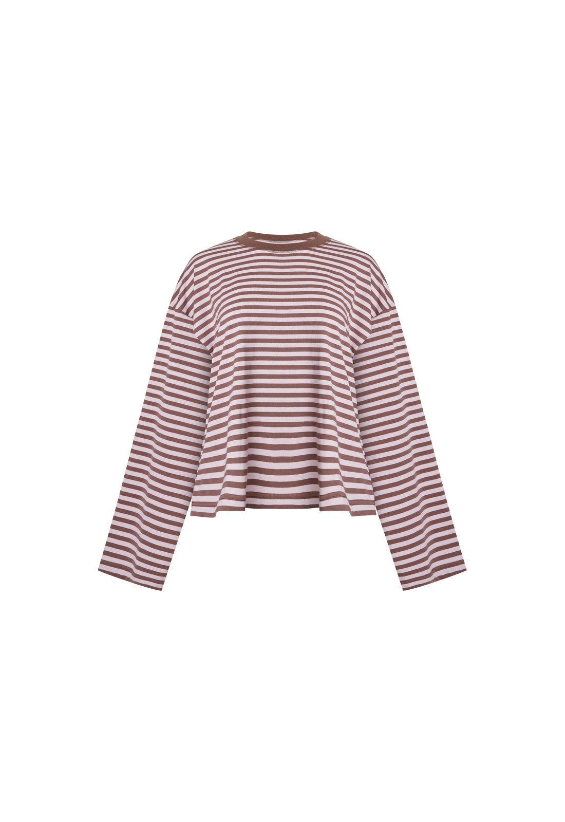 Lioness Fashion Outlet | BLOOM LONG SLEEVE - CHOCOLATE BLUSH STRIPE