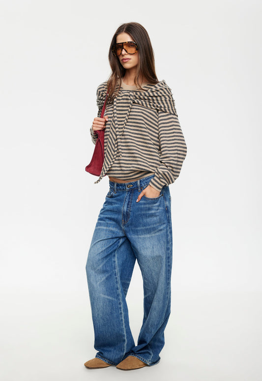 Lioness Fashion Outlet | OLSEN KNIT - SLATE STRIPE