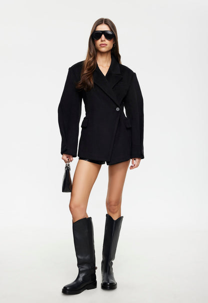 Lioness Fashion Sale | HEART SHAPED COAT - ONYX