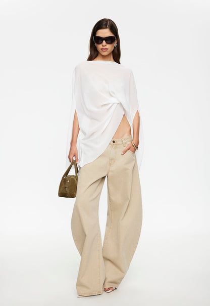 Lioness Fashion Online | Aura Poncho - Porcelain