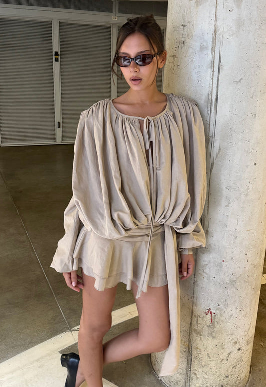 Lioness Fashion Outlets | Elements Mini Dress - Beige