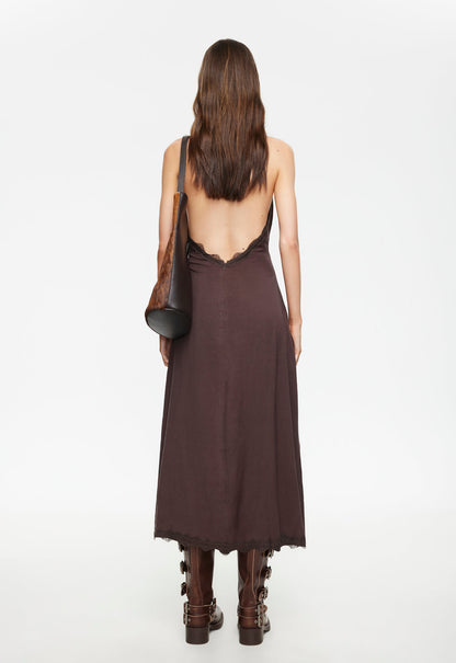 Lioness Fashion Online | Stars Align Midi Dress - Brown