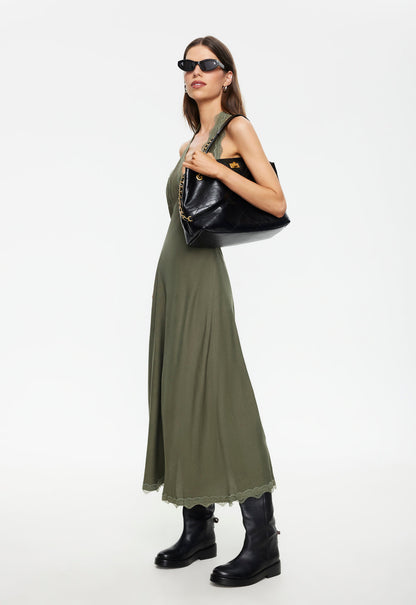 Lioness Fashion Discount | Stars Align Midi Dress - Khaki