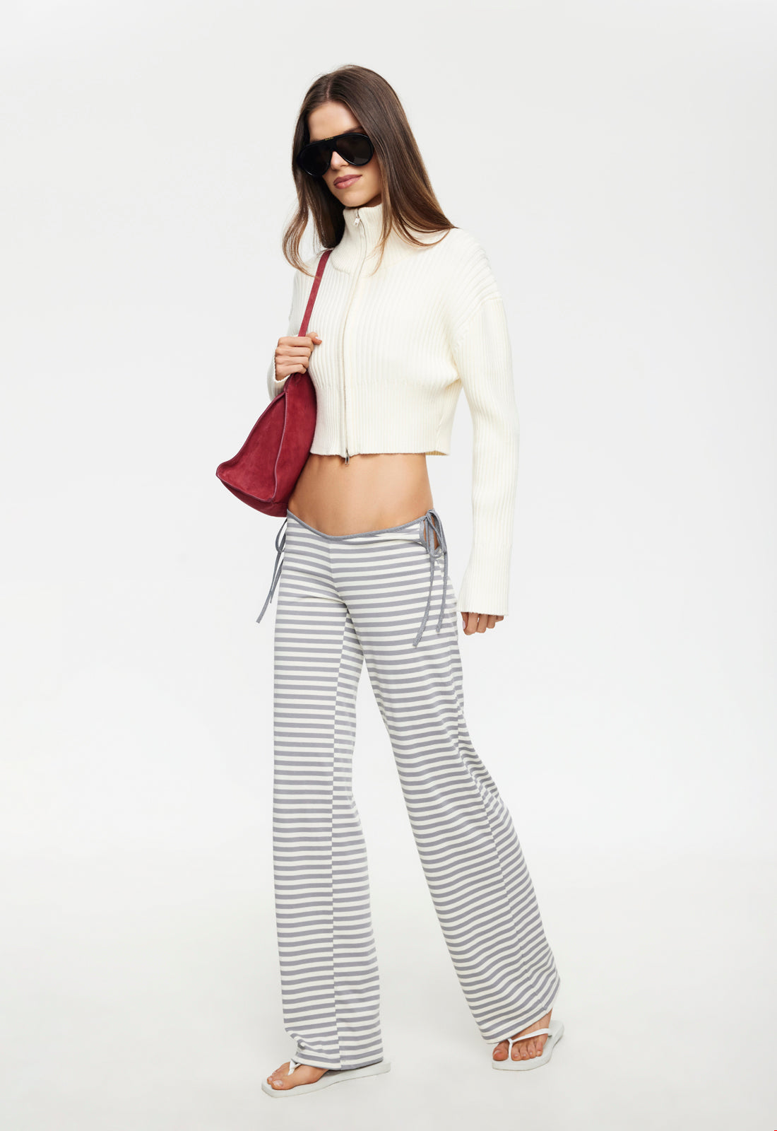 Lioness Fashion Online Shop | Bloom Tie Pant - Ash Stripe