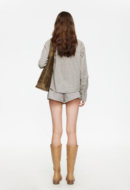 Lioness Fashion Sale | Nirvana Short - Vintage Beige Plaid