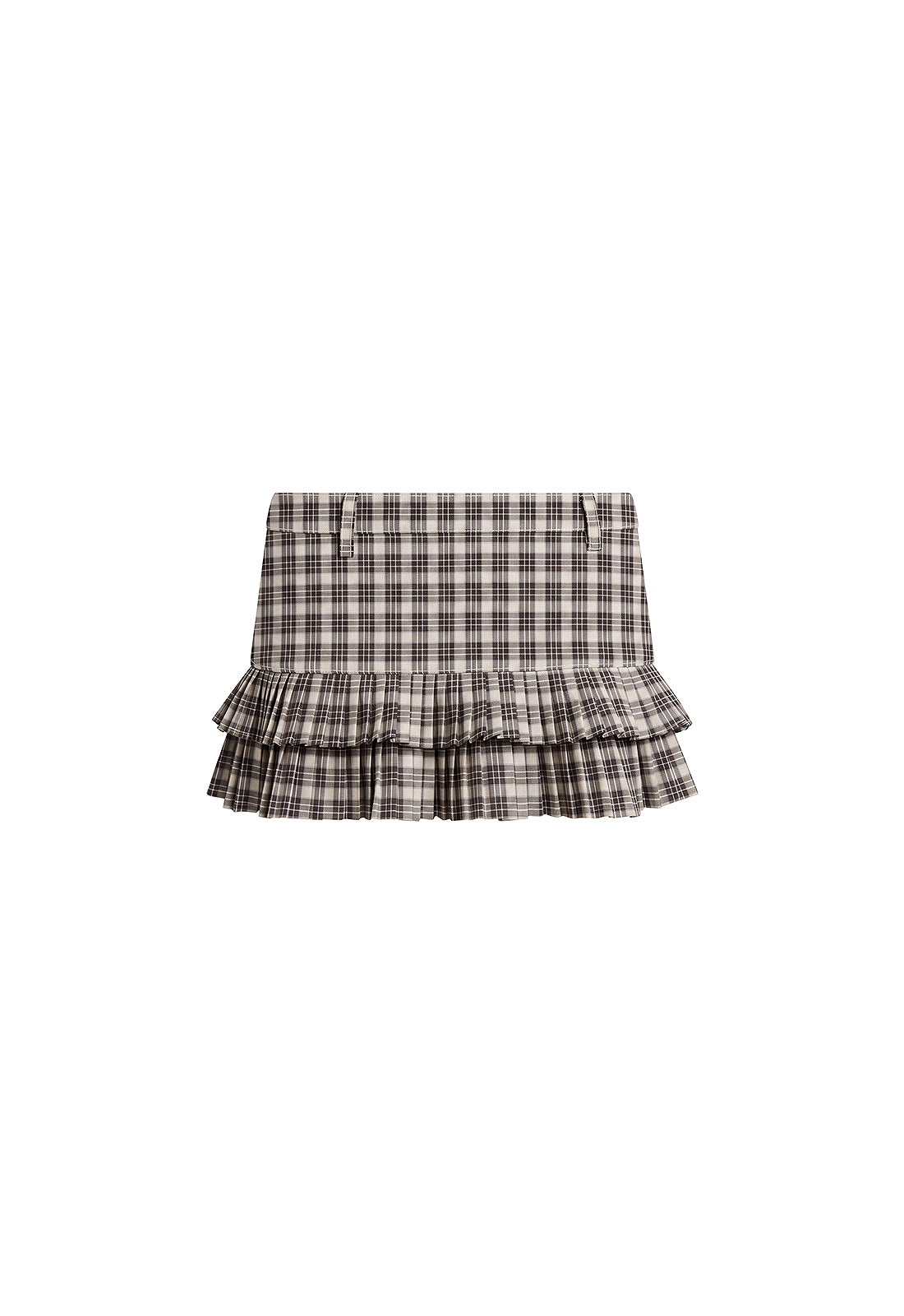 Lioness Fashion Discount | Double Ruffle Mini Skort - Cocoa Plaid