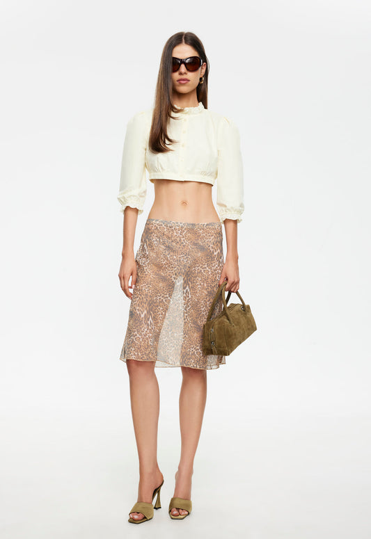 Lioness Fashion Store | Shoreline Midi Skirt - Leopard