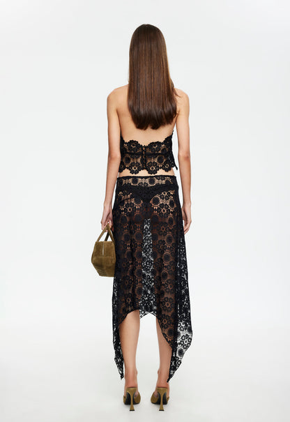 Lioness Fashion Online | Trophy Midi Skirt - Noir