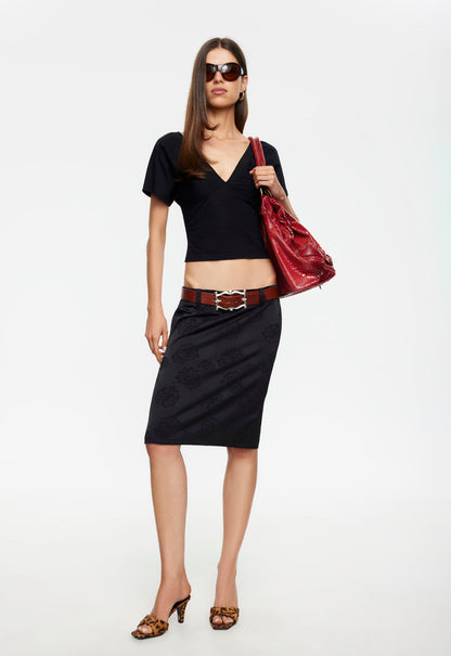Lioness Fashion Outlet | Play On Midi Skirt - Noir