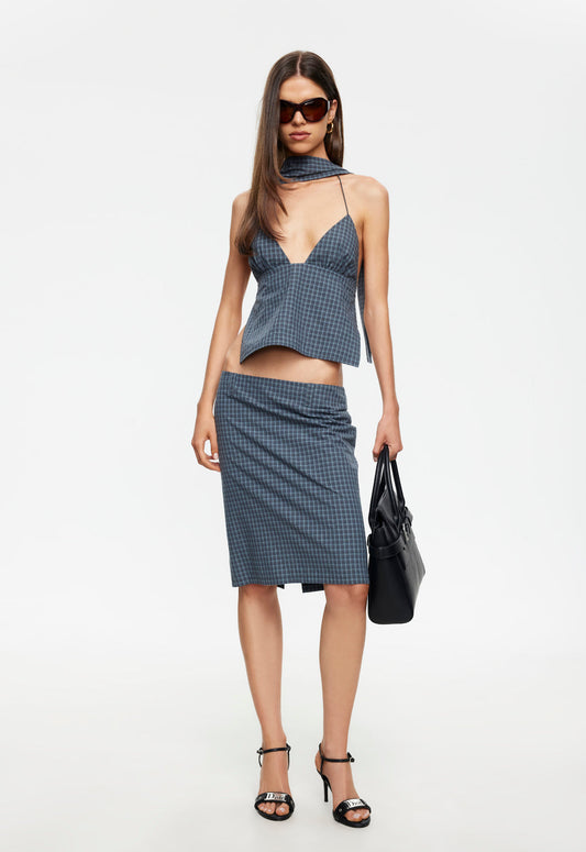 Lioness Fashion Online Shop | Play On Midi Skirt - Navy