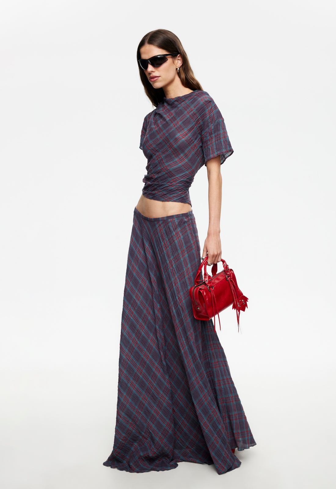 Lioness Fashion On Sale | Halcyon Maxi Skirt - Jade Plaid