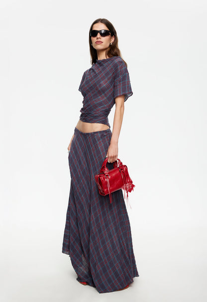 Lioness Fashion On Sale | Halcyon Maxi Skirt - Jade Plaid