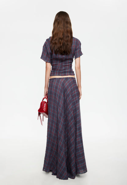 Lioness Fashion On Sale | Halcyon Maxi Skirt - Jade Plaid