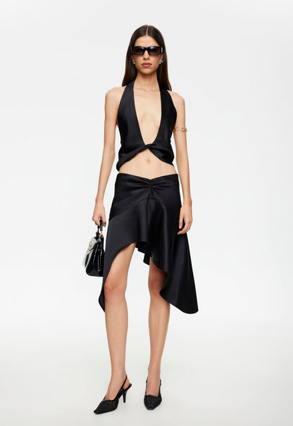 Lioness Fashion Near Me | Gloss Midi Skirt - Noir