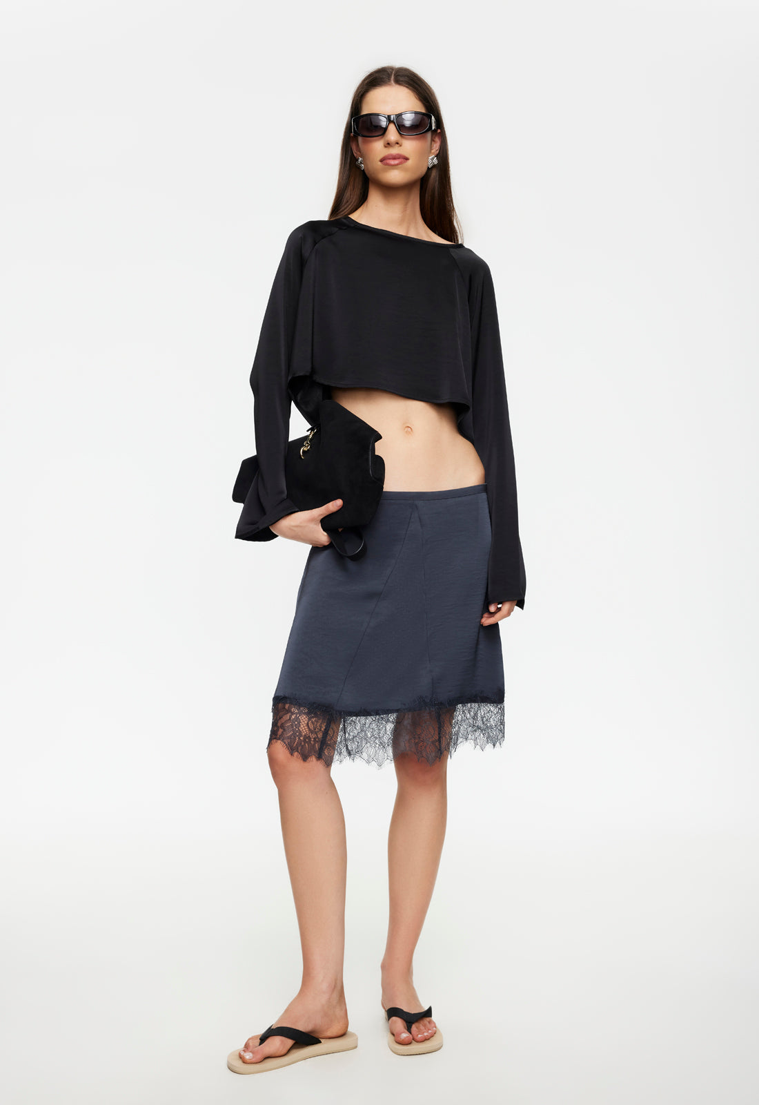 Lioness Fashion Store | Skin Midi Skirt - Petrol