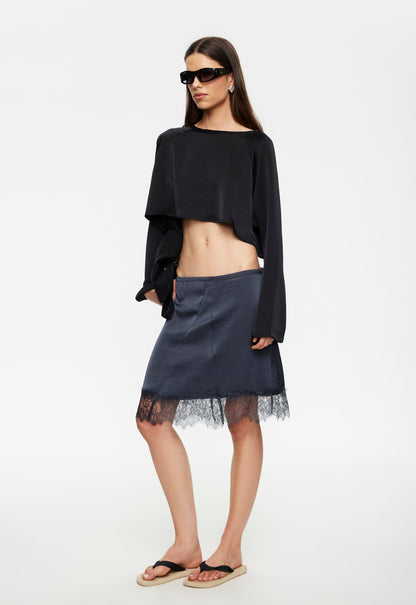 Lioness Fashion Store | Skin Midi Skirt - Petrol