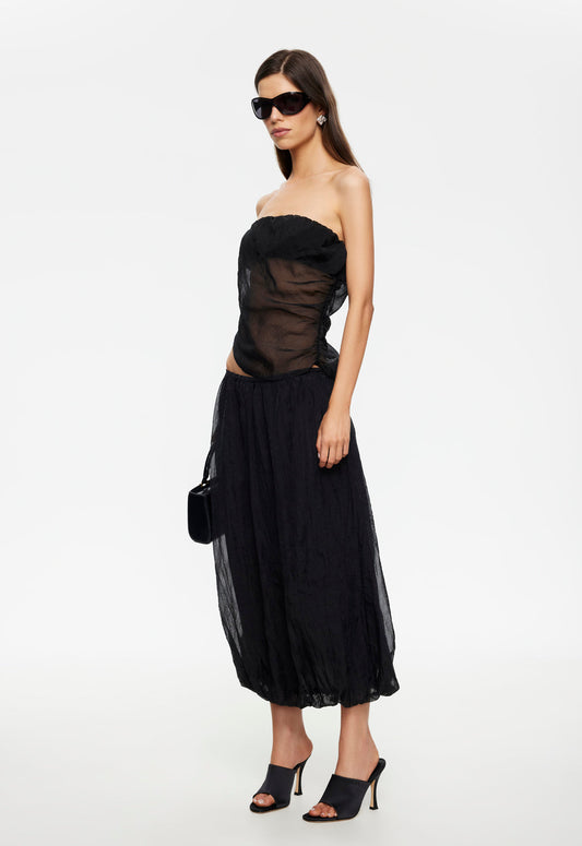 Lioness Fashion Online | Intuition Bubble Midi - Noir