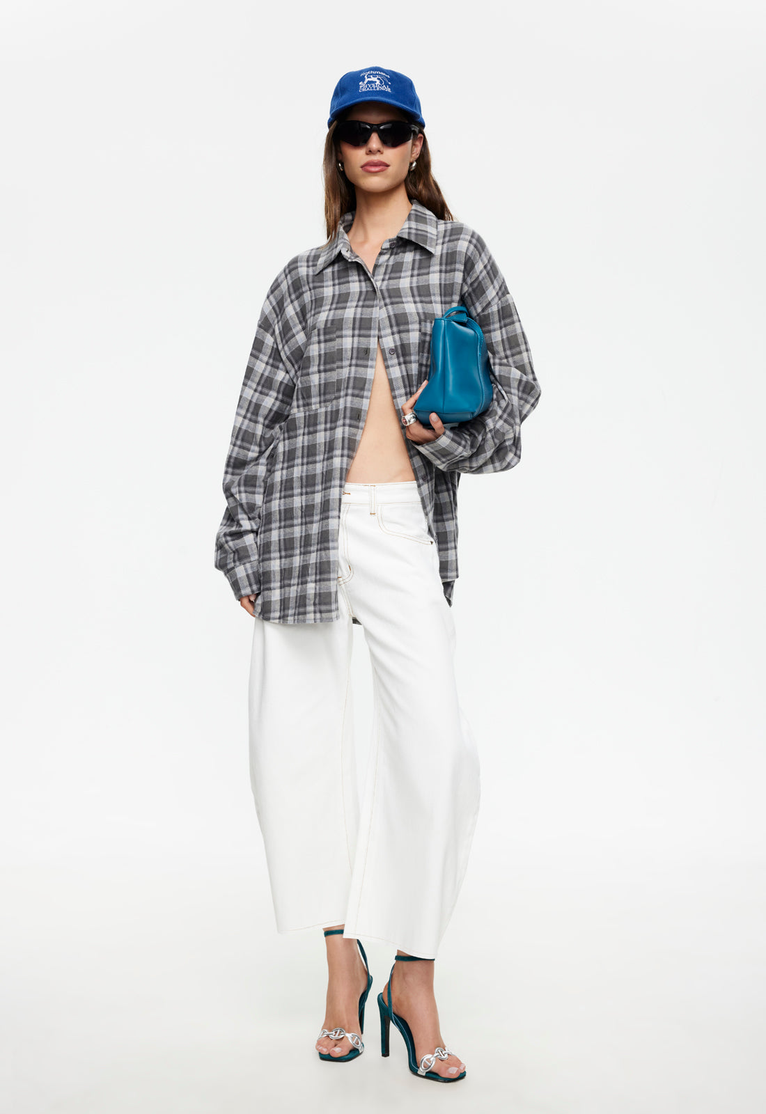 Lioness Fashion Online | Horseshoe Cropped Jean - Porcelain