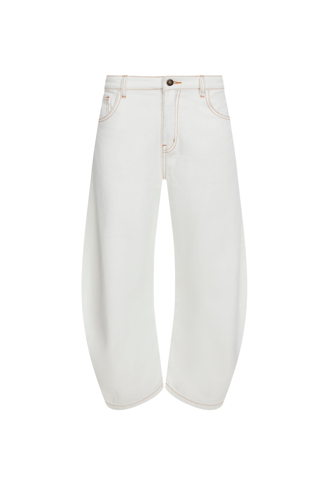 Lioness Fashion Online | Horseshoe Cropped Jean - Porcelain