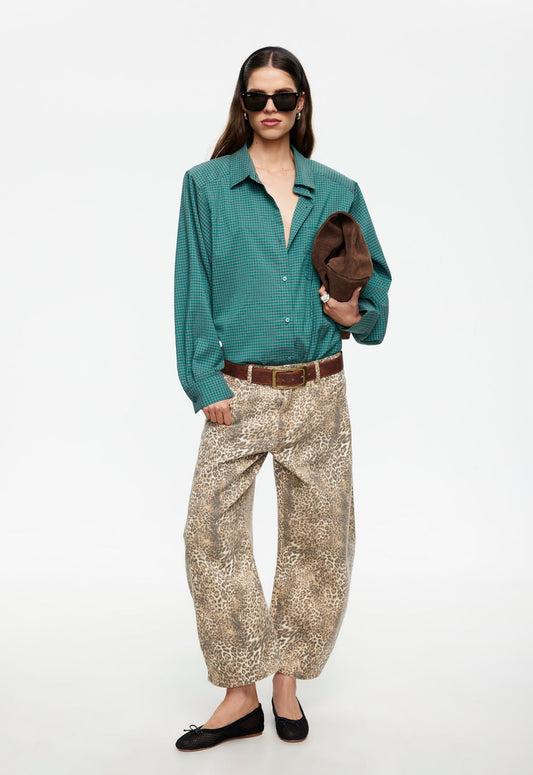 Lioness Fashion Discount | Horseshoe Cropped Jean - Leopard