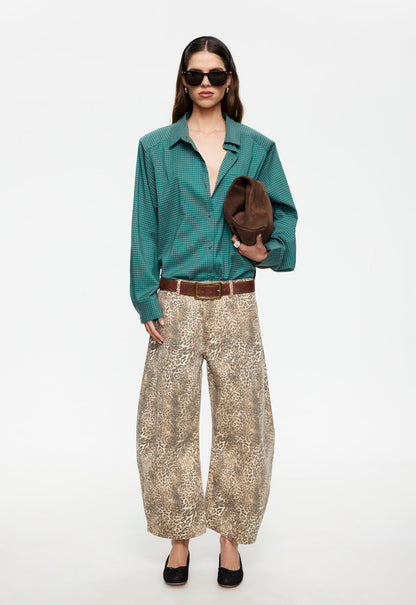 Lioness Fashion Discount | Horseshoe Cropped Jean - Leopard