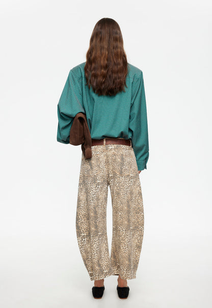 Lioness Fashion Discount | Horseshoe Cropped Jean - Leopard