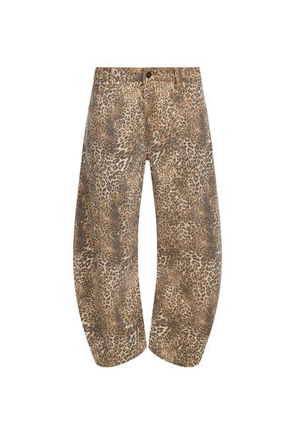 Lioness Fashion Discount | Horseshoe Cropped Jean - Leopard