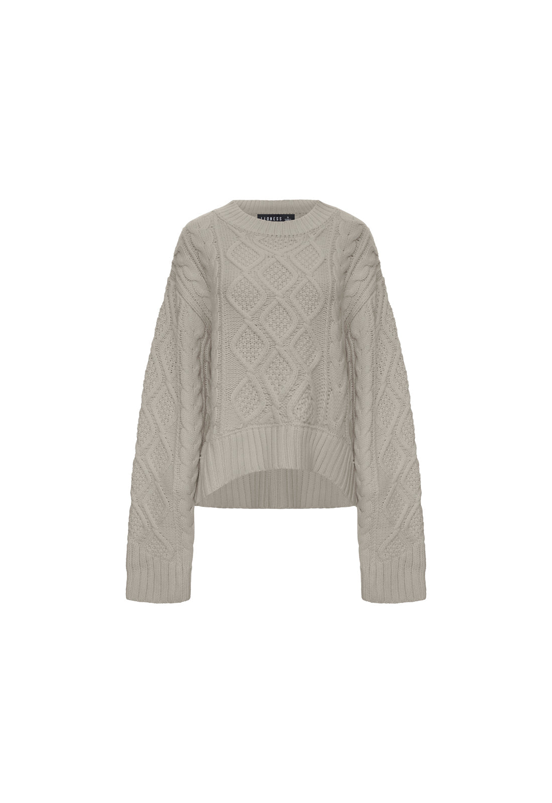 Lioness Fashion On Sale | LIAISON CABLE KNIT - ASH