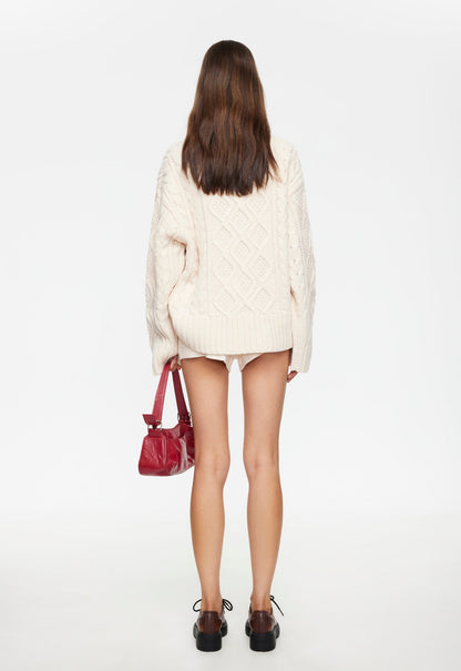 Lioness Fashion For Sale | HOUSEWIFE KNIT SHORT - CREAM CABLE