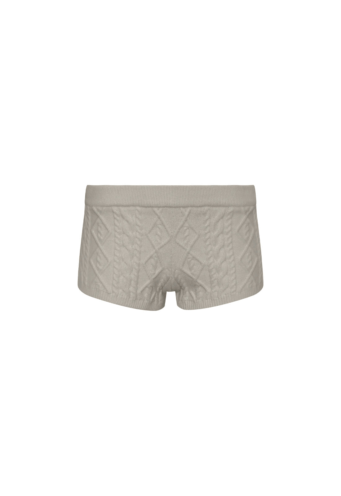 Lioness Fashion Near Me | HOUSEWIFE KNIT SHORT - ASH CABLE