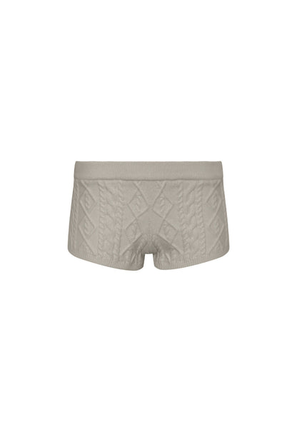 Lioness Fashion Near Me | HOUSEWIFE KNIT SHORT - ASH CABLE