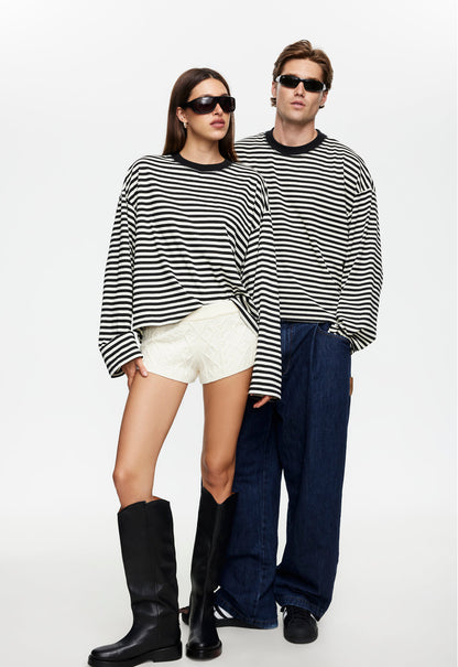 Lioness Fashion Online | Bloom Long Sleeve - Onyx Stripe