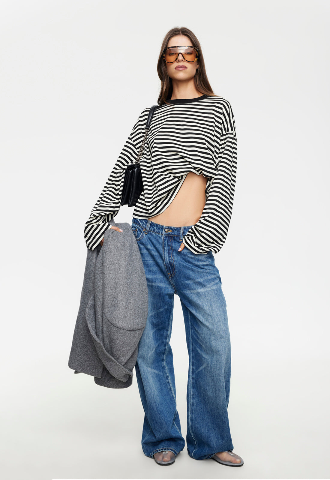 Lioness Fashion Online | Bloom Long Sleeve - Onyx Stripe