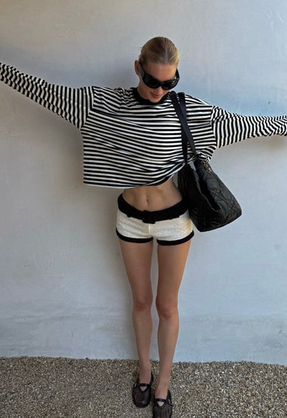 Lioness Fashion Online | Bloom Long Sleeve - Onyx Stripe