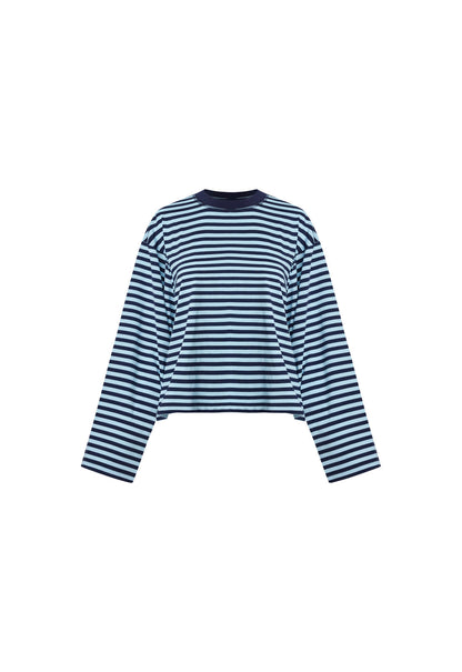 Lioness Fashion Outlet | BLOOM LONG SLEEVE - NAVY SEA STRIPE