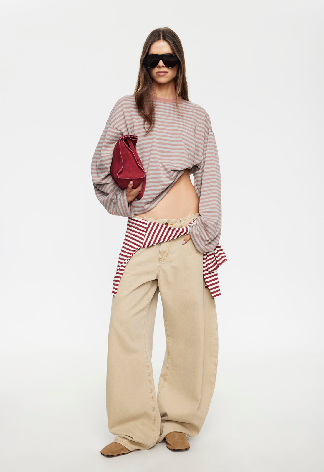 Lioness Fashion Online Shop | Bloom Long Sleeve - Muted Pastels Stripe