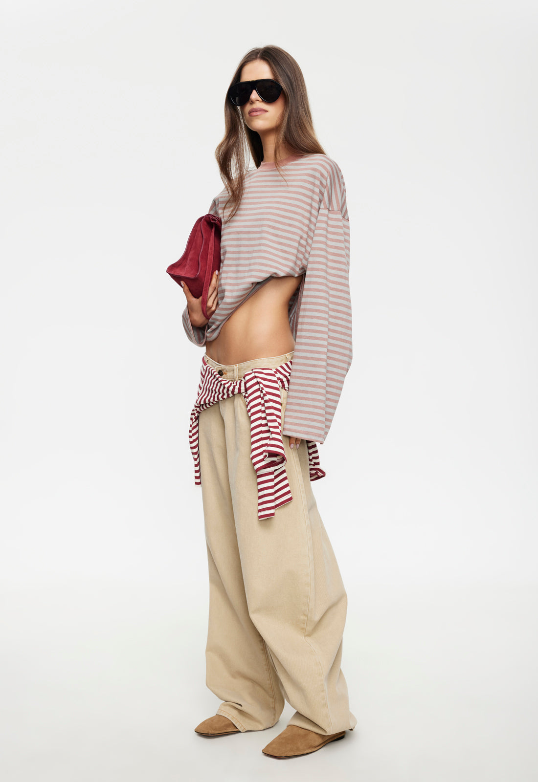 Lioness Fashion Online Shop | Bloom Long Sleeve - Muted Pastels Stripe