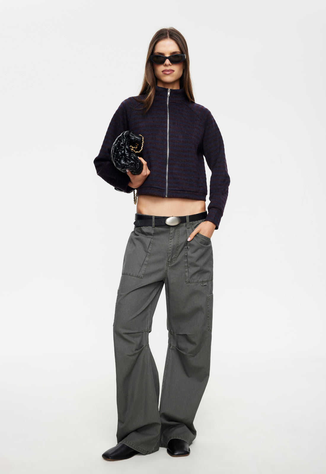Lioness Fashion Outlets | Bloom Knit Jacket - Forest Stripe