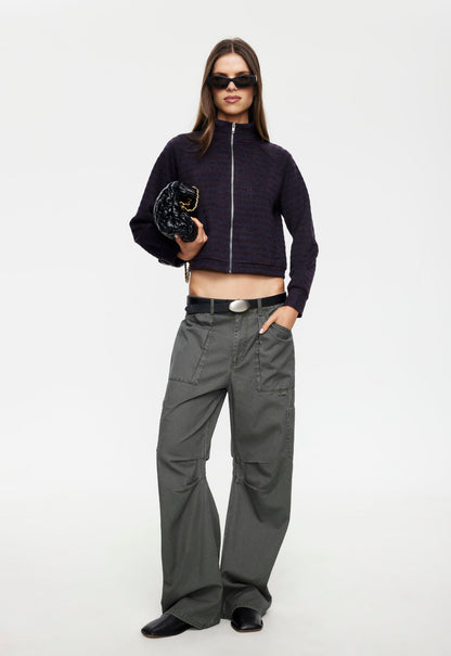 Lioness Fashion Outlets | Bloom Knit Jacket - Forest Stripe